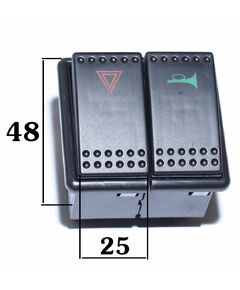Блок управления световыми приборами 2 кнопки (Звук.сигнал-Аварийная ост.)