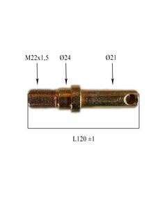 Палец крепежный 21х120 с гайкой М22 Почвофреза 1GQN-120/140/150/160/180М