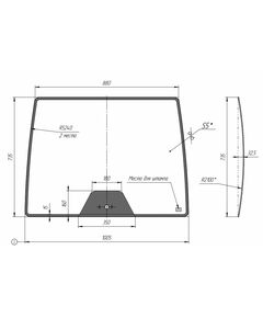 Стекло лобовое кабинное JM-244 Kpl  (Люкс "Г")  /JM-244-354																														