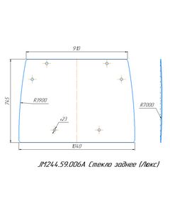 Стекло заднее кабинное JM-244 Kpl (Люкс)/JM-354