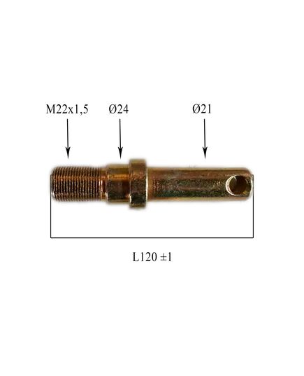 Палец крепежный 21х120 с гайкой М22 Почвофреза 1GQN-120/140/150/160/180М