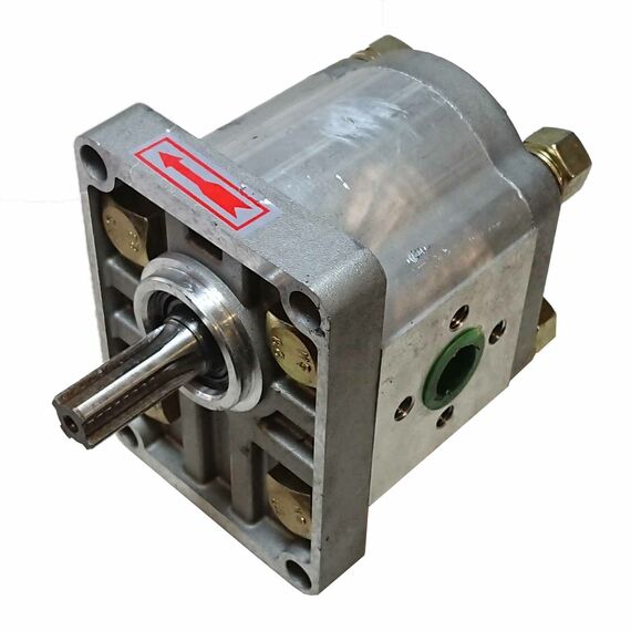 Насос шестеренчатый НШ левый CBN-Е310 / CBT-E310 (шлицевой привод, с площадкой, выходы под 180°)