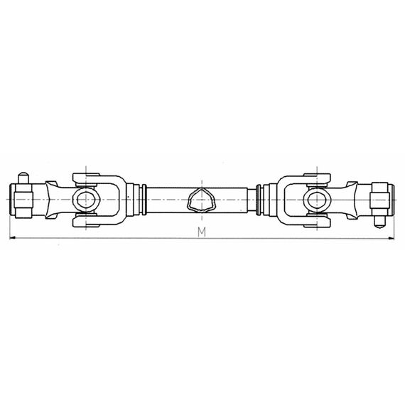 Вал карданный 8*8 шлицов, 720 мм, квадрат, крестовина 30х88 (35-60 л.с.)