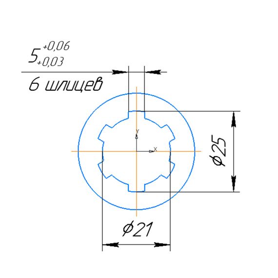 Переходник (адаптер) карданного вала 6*6 шлицов	(21х25 * 30х35 мм) Переходник (адаптер) карданного вала 6*6 шлицов	(21х25 * 30х35 мм)