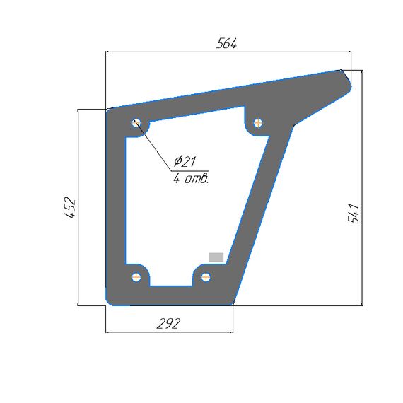 Стекло дверное нижнее кабины Уралец 250/254/300/304